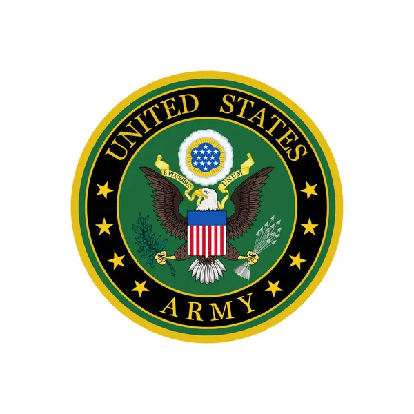 Birleşik Devletler Ordusu Nun Gerçekçi Vektör Logosu — Stok Vektör