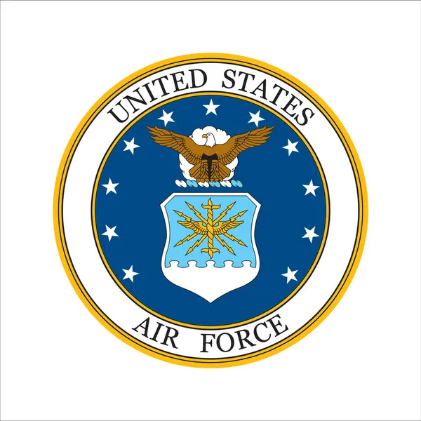 Logotipo Vectorial Realista Fuerza Aérea — Archivo Imágenes Vectoriales