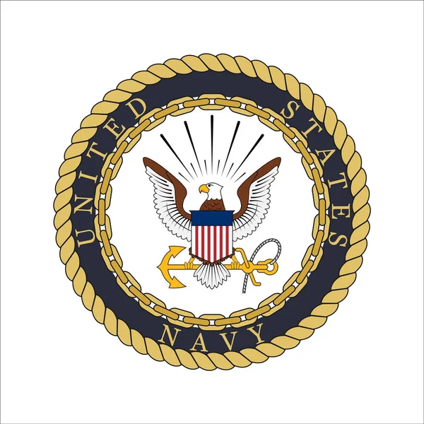 Realistisch Vectorlogo Van Navy — Stockvector