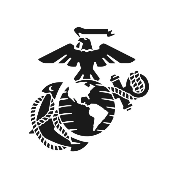 Logo Vectorial Del Cuerpo Marines Los Estados Unidos — Vector de stock