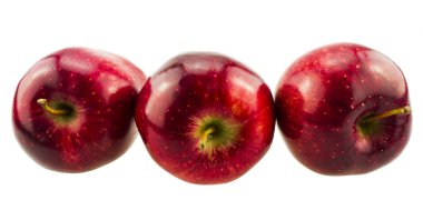 Kırmızı elma. beyaz izole.