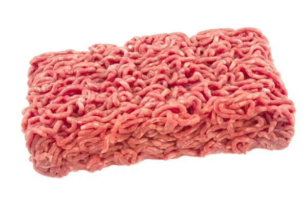 Raw ground beef. isolated on white — Stock Photo, Image