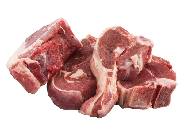 Le costolette di agnello su sfondo bianco — Foto Stock