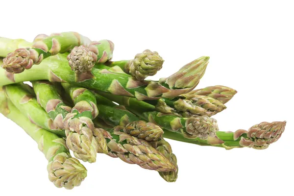 Fresh green asparagus on white — Stock Photo, Image