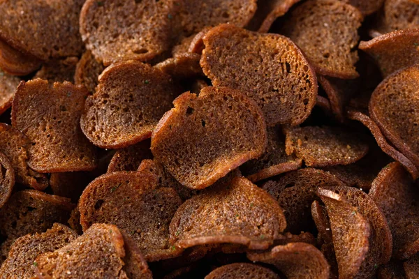Vitlök Mörkt Bröd Chips Finger Party Mat Mellanmål — Stockfoto