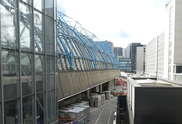 Travaux de construction devant l'ancien terminal Eurostar de Londres Waterloo — Photo