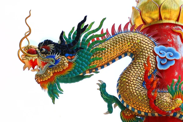 Chinese dragon isolate on white — Stock Photo, Image