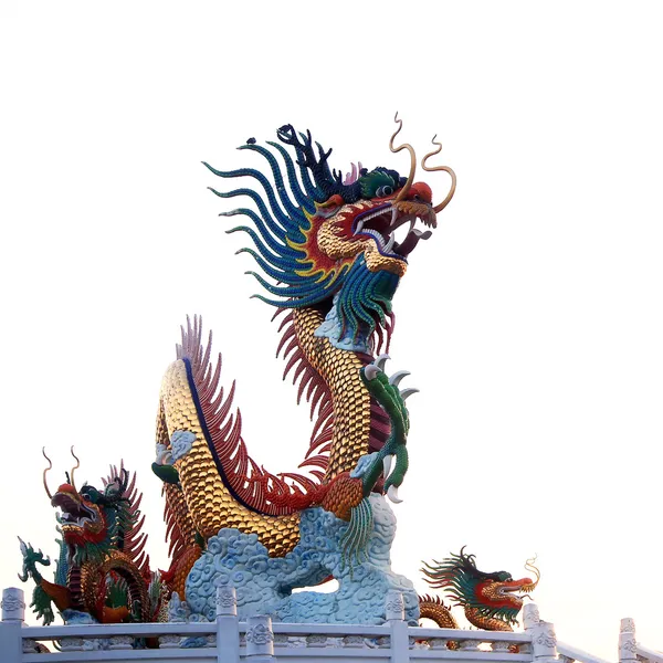 Reus gouden chinese draak — Stockfoto