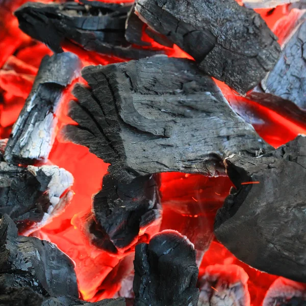 Горячая текстура угля — стоковое фото