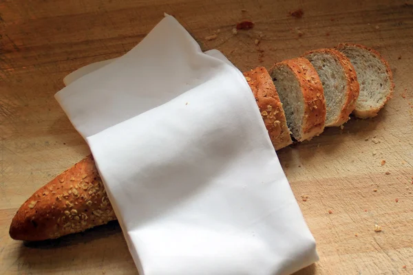 Skiva fransk baguette — Stockfoto