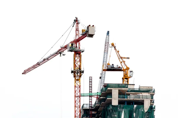 Obra con grúa — Foto de Stock