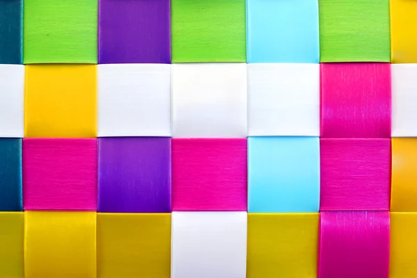 Colorful woven plastic as background — Stock Photo, Image