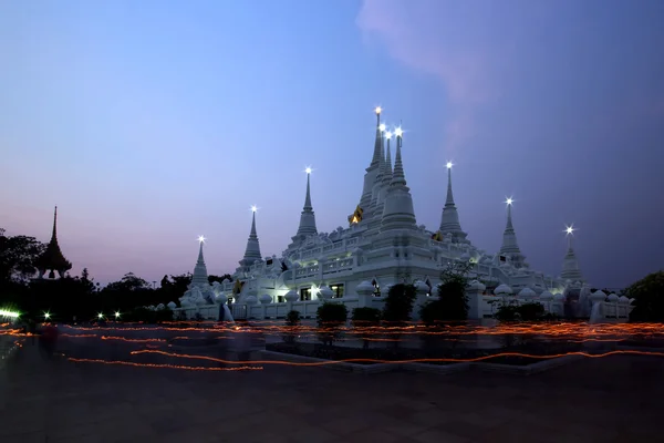 Thai candi wat asokaram — Stok Foto