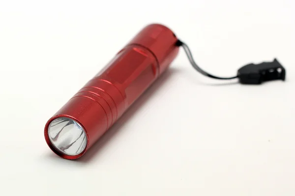 Rote Taschenlampe — Stockfoto