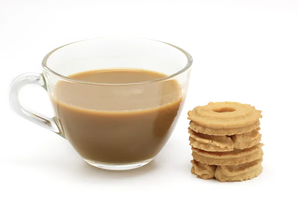 Soubor cookie a káva — Stock fotografie