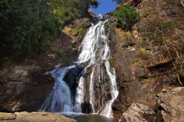 manzara fotoğraf, yeşil orman şelale şaşırtıcı