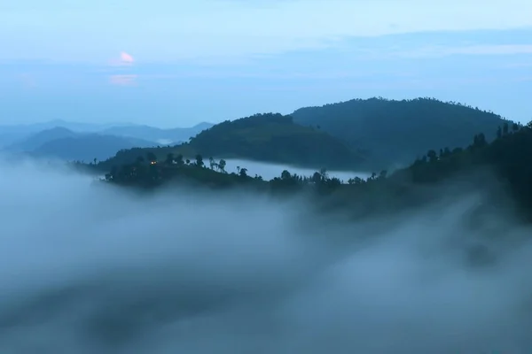 Manzara Fotoğraf Sabah Tepelerde Dağ — Stok fotoğraf