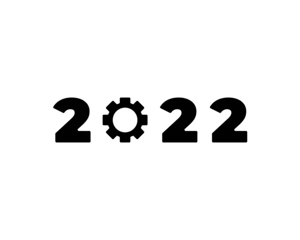 Feliz Ano Novo 2022 Design Texto Para Modelo Design Folheto — Vetor de Stock