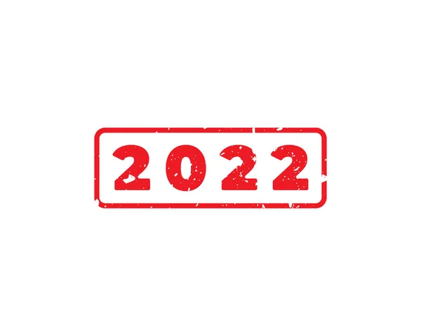 뉴이어 2022 텍스트 디자인 디자인 템플릿 배너를 일러스트 배경에 고립됨 — 스톡 벡터