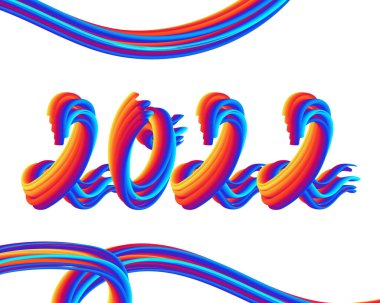 Mutlu yıllar 2022 Uzun Gölge Tasarım Şablonu. Takvim, Davetiye, Tebrik kartları, Tatil ilanları veya baskılar için Modern Tasarım