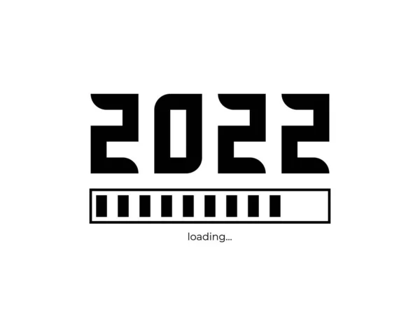 2022 Happy New Year Teks Desain Templat Poster Tipografi Perayaan - Stok Vektor