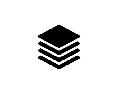 Katman vektör simgesi. Web sitesi veya mobil uygulama için modern, basit düz vektör çizimi.