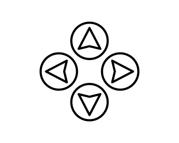 Pfeil Symbol Symbol Für Rechts Links Unten Oben Hinten Und — Stockvektor