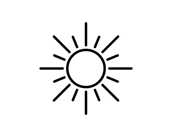 Icône Plate Soleil Symbole Contour Unique Haute Qualité Ressort Pour — Image vectorielle