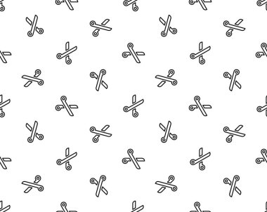 Vektör dikişsiz desen, makas, düzenlenebilir web sayfası arkaplanları, desen dolguları için kullanılabilir.