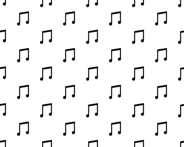 Sfondo Musicale Con Note Simboli Bianco Nero Motivo Senza Cuciture — Vettoriale Stock