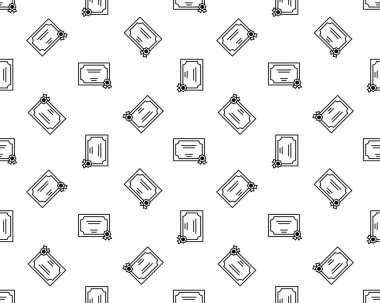 Bilgi ve Zihin Zekası Vektörü Kusursuz Desen İnce Çizgi Görüntü Diploması veya Sertifika Deseni.