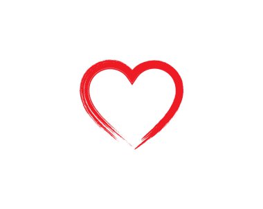 Beyaz arkaplanda izole edilmiş fırça resimli vektör kalp şekli çerçevesi.