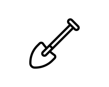 Moda tarzında kürek çizgisi simgesi. Felç vektör piktogramı beyaz arkaplanda izole edildi. Premium özet simgelerini göster