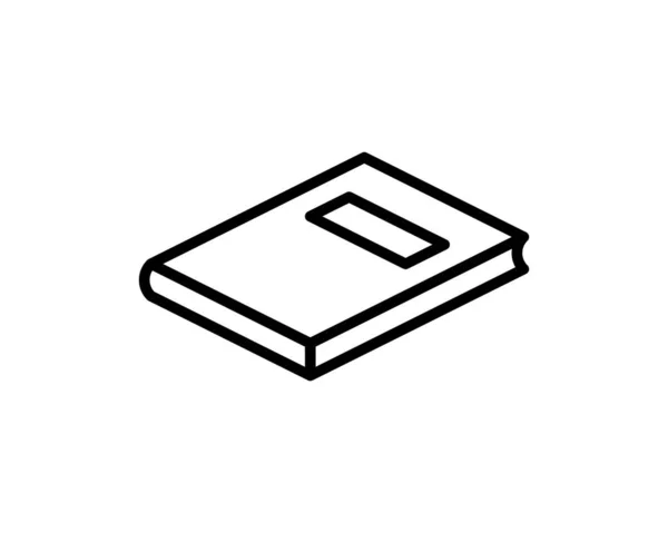Buchzeilensymbol Umrissvektorzeichen Lineares Piktogramm Auf Weiß Isoliert Symbol Logoabbildung Editierbarer — Stockvektor