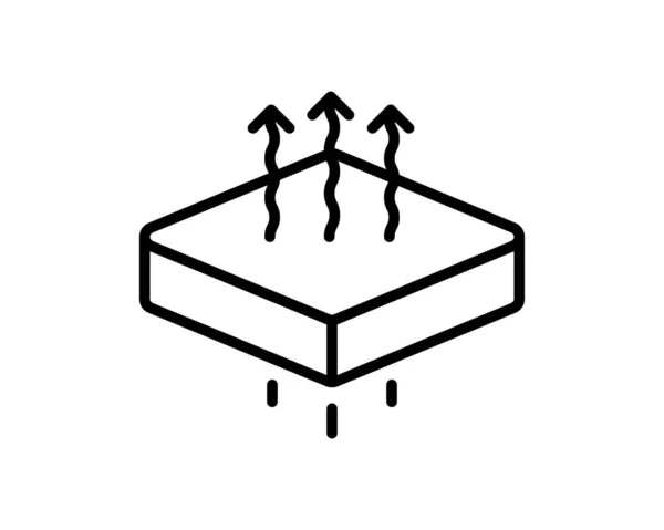 Значок Матраца Вектор Ізольований Білому Тлі Матрац Прозорий Знак Тонка — стоковий вектор
