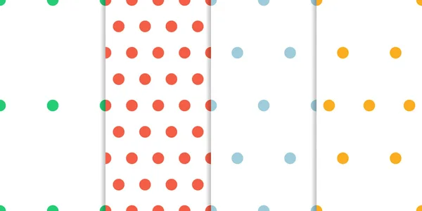 Simple Pastel Dots Seamless Pattern Set Best Vector Illustrations Wallpapers — Stock Vector