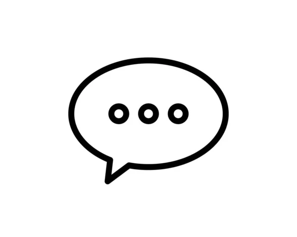 Значок Чата Значок Вектора Голосового Пузыря Речи Значок Сообщения Коммуникационный — стоковый вектор