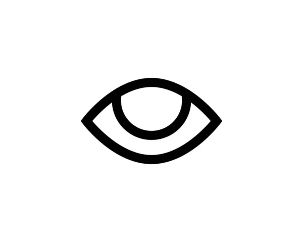 Oční Ikona Tenká Čára Pro Web Mobilní Moderní Minimalistický Plochý — Stockový vektor