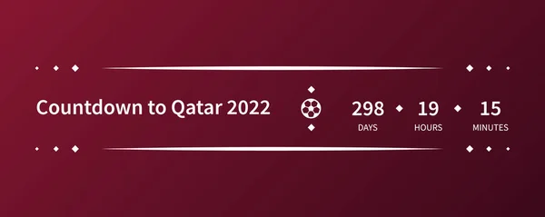 Futebol Qatar 2022 Fundo Torneio Contagem Regressiva Para Qatar 2022 — Vetor de Stock