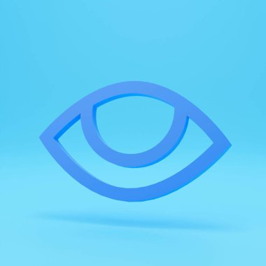 Göz. Kimlik, sağlık, araştırma, optik konsept 3D simge oluşturma çizgi film biçimi