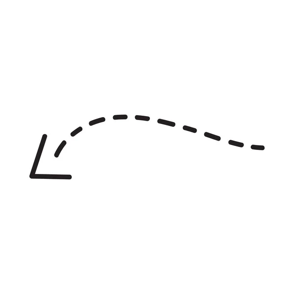 Arrow Icon Vector Hand Drawn Arrow Sketch Handmade Doodle Swipe — Vetor de Stock