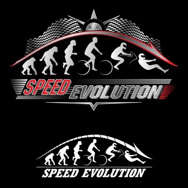 Evoluzione umana della velocità — Vettoriale Stock