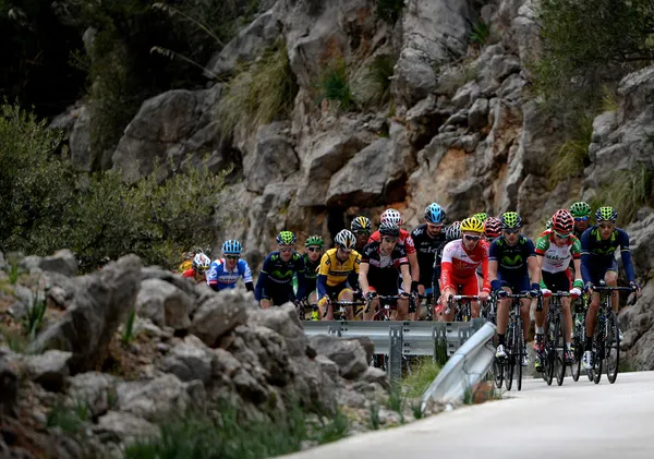 Mallorca cykel utmaning 2014, tredje etappen i serra de tra — Stockfoto