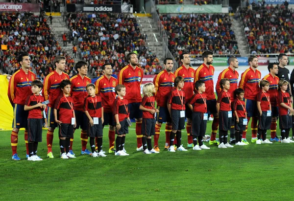 Equipa Espanhola de Futebol — Fotografia de Stock