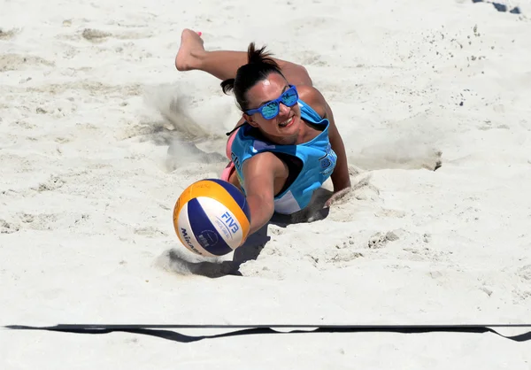 Пляжный волейбол вокруг мирового турнира — стоковое фото