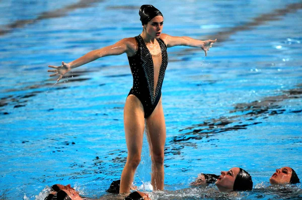 스페인 싱크로나이즈드 수영 팀. — 스톡 사진