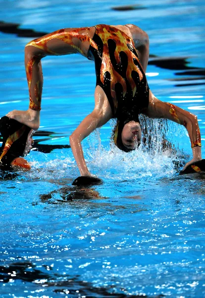 Equipo español de natación sincronizada . — Foto de Stock