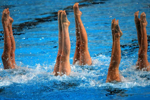 Squadra di nuoto sincronizzata spagnola . — Foto Stock