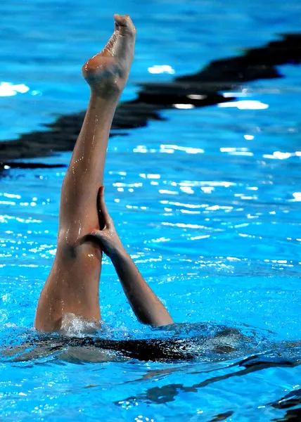 Spanish synchronized swimming team. — Stock Photo, Image