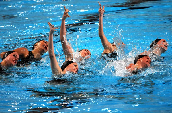 Spaanse Synchroonzwemmen team. — Stockfoto